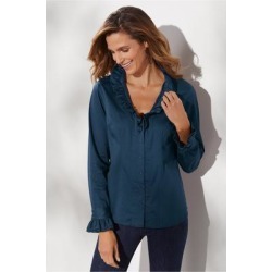 Women Boleyn Shirt by Soft Surroundings, in Dress Blues size 1X (18-20)