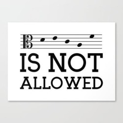 Canvas Print | Decaf Is Not Allowed (alto Version) by A Musician On The Roof - LARGE - Society6