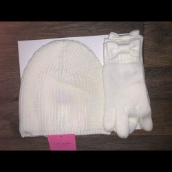 Kate Spade Accessories | Kate Spade Cable Knit Beanie & Glove Gift Box Set Cream | Color: Cream | Size: Os found on Bargain Bro from poshmark, inc. for USD $49.40