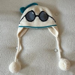 Kate Spade Accessories | Kate Spade Ski Goggles 100% Wool Pom Pom Tassel Beanie Ski Winter Hat Cap | Color: White | Size: Os found on Bargain Bro from poshmark, inc. for USD $19.00