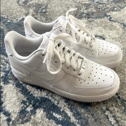 Nike Shoes | Nike Air Force 1 07 Womens Shoe 8.5 | Color: White | Size: 8.5