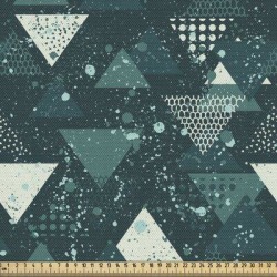East Urban Home Ambesonne Grunge Fabric By The Yard, Illustration Of Handmade Paint Blemishes Blots & Triangles Monochrome Pattern | Wayfair found on Bargain Bro from Wayfair for USD $99.55