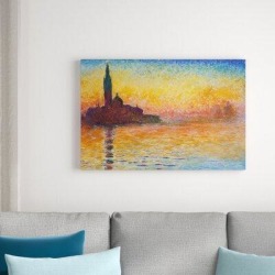 East Urban Home San Giorgio Maggiore by Claude Monet - Wrapped Canvas Print Canvas & Fabric in White, Size 24.0 H x 36.0 W x 1.5 D in | Wayfair