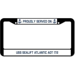 SignMission Proudly Served on USS SEALIFT ATLANTIC AOT 172 Plate Frame Plastic in Black, Size 12.0 H x 6.0 W x 0.1 D in | Wayfair D-LPF-04-2035 found on Bargain Bro Philippines from Wayfair for $23.99