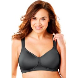 Plus Size Women's Microfiber Wireless T-Shirt Bra by Comfort Choice in Black (Size 50 DDD) found on Bargain Bro from SwimsuitsForAll.com for USD $27.35