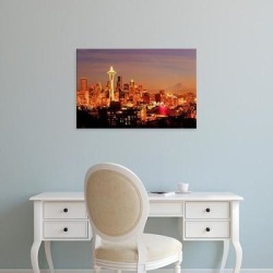 Easy Art Prints Richard Duval's 'Seattle Skyline' Premium Canvas Art