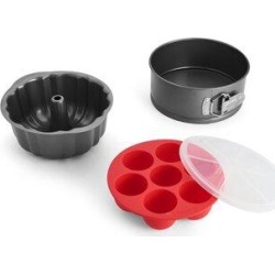 Instant Pot 4 Piece Non-Stick Silicone Bakeware Set Silicone/Plastic in Red | Wayfair 5257142
