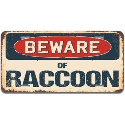 SignMission Beware of Raccoon Aluminum Plate Frame Aluminum in Black/Gray, Size 12.0 H x 6.0 W x 0.1 D in | Wayfair A-LP-04-999 found on Bargain Bro from Wayfair for USD $14.11