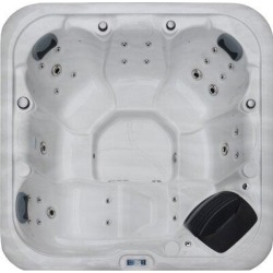 Luxuria Spas 6 - Person 28 - Jet Acrylic Square Hot Tub w/ Ozonator Acrylic in Gray, Size 32.0 H x 88.0 W x 88.0 D in | Wayfair SR-1B-SMG found on Bargain Bro from Wayfair for USD $5,851.24