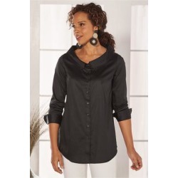 Women's Leighton Shirt by Soft Surroundings, in Black size XS (2-4)