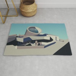 Soviet Modernism: Youth Metro Station In Yerevan, Armenia Modern Throw Rug by Nvard Yerkanian - 2' x 3'