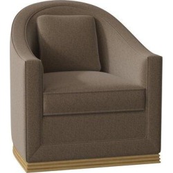 Barrel Chair - Fairfield Chair Lyon 81.28Cm Wide Swivel Barrel Chair Polyester/Other Performance Fabrics in Brown, Size 36.0 H x 32.0 W x 34.0 D in found on Bargain Bro Philippines from Wayfair for $2199.99