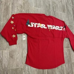 Disney Tops | 2021 Disney Parks Holiday Christmas Star Wars Gingerbread Spirit Jersey Adult L | Color: Red/Brown | Size: L found on Bargain Bro Philippines from poshmark, inc. for $100.00