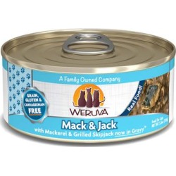 Weruva Classics Mack & Jack with Mackerel & Grilled Skipjack in Gravy Wet Cat Food, 5.5 oz.