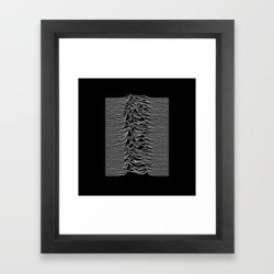 Framed Art Print | Joy Division - Unknown Pleasures by Hein - Vector Black - X-Small-10x12 - Society6