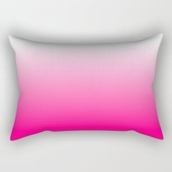 Hot Pink Ombre Rectangular Pillow by Designs By Sabina - Small (17" x 12")
