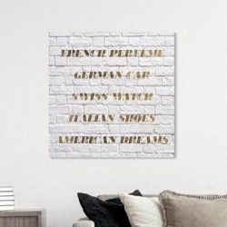 Trinx Typography & Quotes French Perfume II Travel Quotes & Sayings - Textual Art Print on Canvas Metal in Green/White | Wayfair