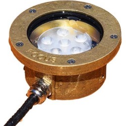 Ravenna Brass Round LED Landscape Underwater Light