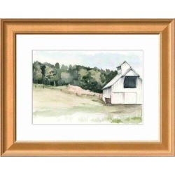 Laurel Foundry Modern Farmhouse® Barn III by Jennifer Paxton Parker - Picture Frame Painting Paper in Gray/Green/White | Wayfair found on Bargain Bro from Wayfair for USD $62.31