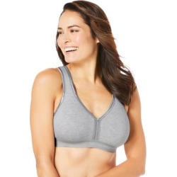 Plus Size Women's Wireless T-Shirt Bra by Comfort Choice in Heather Grey (Size 46 B) found on Bargain Bro Philippines from OneStopPlus for $29.99