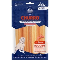 Himalayan Dog Chew CHURRO Bacon Dog Treats, 4 oz.