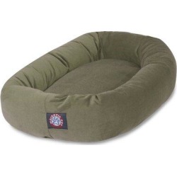 Majestic Pet Products Dog Bolster Polyester/Faux Suede in Green/White, Size 11.0 H x 35.0 W x 52.0 D in | Wayfair 78899567506