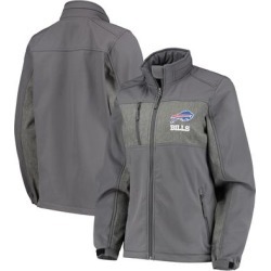 Women's Dunbrooke Charcoal Buffalo Bills Zephyr Softshell Full-Zip Jacket found on Bargain Bro from nflshop.com for USD $75.99