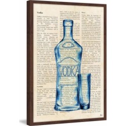 Marmont Hill - Handmade Blue Vodka History Framed Print