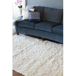 Hunters 9' x 13' Shag NZ Wool Cream Area Rug - Hauteloom