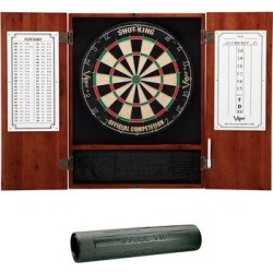 Viper Metropolitan Bristle Dartboard & Cabinet Set w/ Darts, Sisal in Brown, Size 28.0 H x 25.0 W x 7.0 D in | Wayfair 40-1022 found on Bargain Bro from Wayfair for USD $169.31