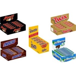 Confiseries chocolatées : 32 barres Mars et 1 montre M&M s offerte