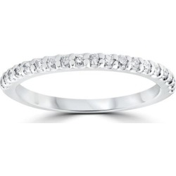 1/4 Cttw Diamond Stackable Wedding Ring 10k White Gold found on MODAPINS