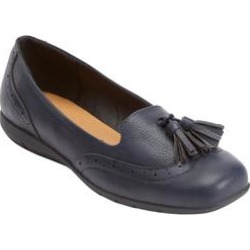 Wide Width Women's The Aster Flat by Comfortview in Navy (Size 10 1/2 W) found on Bargain Bro Philippines from Woman Within for $35.99