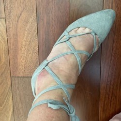 Nine West Shoes | Beautiful Excellent Condition Nine West Grey Suede Shoes Size 5.5 | Color: Gray | Size: 5.5 found on Bargain Bro from poshmark, inc. for USD $19.00