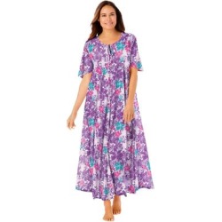 Plus Size Women's Sweeping Printed Lounger by Only Necessities in Fresh Berry Tropical Floral (Size 26/28) found on Bargain Bro from Ellos for USD $37.99