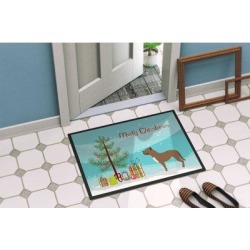 East Urban Home Perro de Presa Canario Christmas Non-Slip Outdoor Door Mat Synthetics, Size Rectangle 18" x 27" | Wayfair