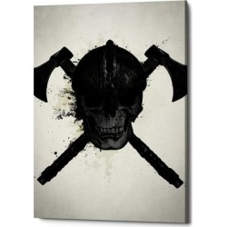 Cortesi Home "Viking Skull" by Nicklas Gustafsson, Giclee Canvas Wall Art - Black