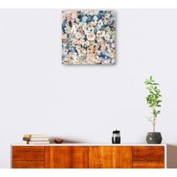 Red Barrel Studio® Jubilation By Studio Arts Canvas Art Print Canvas & Fabric in Blue/Pink/White, Size 28.0 H x 28.0 W x 1.5 D in | Wayfair