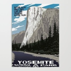 Art Poster | Yosemite National Park Vintage by Greatphotos234 - 18" X 24" - Society6