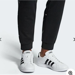 Adidas Shoes | Adidas Men's Essentials Grand Court Shoe | Color: Black/White | Size: 9