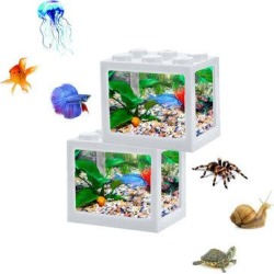 Tucker Murphy Pet™ Carlill Stackable Lego Block Fish Tank, Size 5.7 H x 6.3 W x 4.2 D in | Wayfair CC24757B3B574122B7EA1640B1F1F629