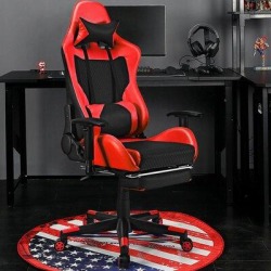 Latitude Run® Gaming Chair Upholstered in Black/Red, Size 53.0 H x 31.5 D in | Wayfair 0FF66DBFC9864124BD02ABFFC11D612E found on Bargain Bro from Wayfair for USD $205.19