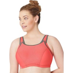 Plus Size Women's Adjustable Wire Sport Bra by Glamorise in Coral Gray (Size 36 B) found on Bargain Bro from Ellos for USD $50.91