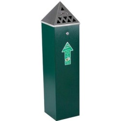 No Butts Bin Co. Pyramid Top Tower Outdoor Ashtray in Green, Size 32.0 H x 8.0 W x 8.0 D in | Wayfair TBH03 found on Bargain Bro Philippines from Wayfair for $269.99