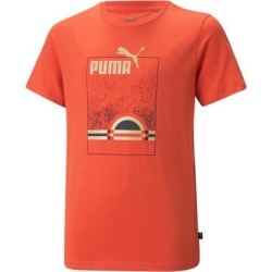 T-Shirt PUMA "ESS+ STREET ART Summer Tee B (Summe" Gr. 152, rot Kinder Shirts T-Shirts