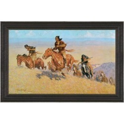 39X26 BUFFALO RUNNERS BIG HORN BASIN DESIGN TOSCANO Buffalo Runners painting