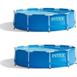 Intex Prism Frame Above Ground Swimming Pool w/ Filter Pump Plastic in Blue, Size 30.0 H x 120.0 W in | Wayfair 2 x 28200EH found on Bargain Bro from Wayfair for USD $298.29