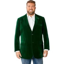 Men's Big & Tall KS Signature Velvet Blazer by KS Signature in Emerald (Size 66) found on MODAPINS