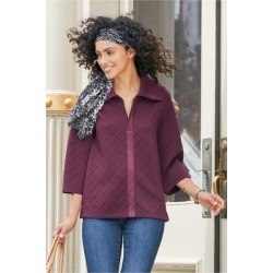 Women Dorothy Pullover Top by Soft Surroundings, in Vermillion Purple size 1X (18-20)