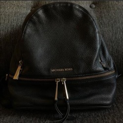 Michael Kors Bags | Michael Kors Backpack | Color: Black/Gold | Size: Os found on Bargain Bro from poshmark, inc. for USD $174.80